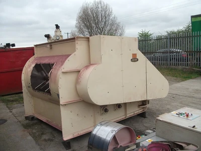 2,000L Tatum Forberg Twin Shafted Stainless Steel Mixer 22 kw