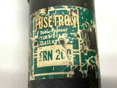 USED BUSSMANN FUSETRON DUAL ELEMENT TIME-DELAY FUSE CLASS RK5 250V 200A