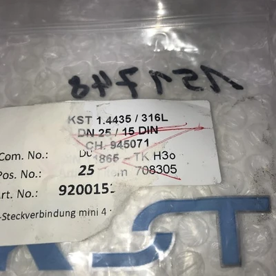 NEW Festo KST 1.4435/316L DN25/15 DIN