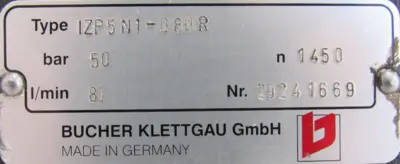 NEW BUCHER IZP5N1-080R HYDRAULIC PUMP IZP5N1080R