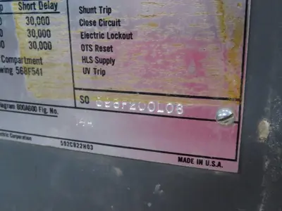 Used WESTINGHOUSE DS-206 Circuit Breakers Texas US | Aucto #1307323