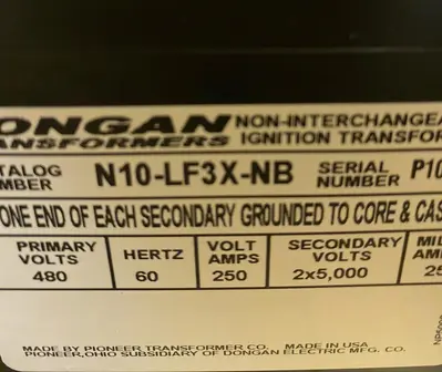 Used DONGAN N10-LF3X-NB Miscellaneous Equipment (Electrical & Power) | Surplus Asset Holdings #1192630