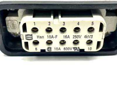 09 20 010 1541,09 20 010 2812 | Harting 09 20 010 1541 Hooded Insert Connector Female 09 20 010 2812 - Used