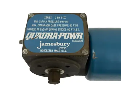 NEW JAMESBURY QUADRA-POWR C 60 S II PNEUMATIC ACTUATOR 65PSI C60SII