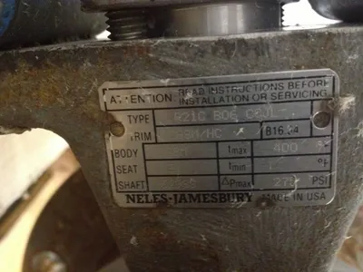 Neles Jamesbury 6"-150 V-Ball Control Valve