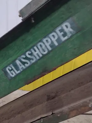 96" CP MFG MODEL #GC-100 "GLASSHOPPER" PORTABLE INCLINED CONVEYOR & GLASS CRUSHER: YOBRO #24416
