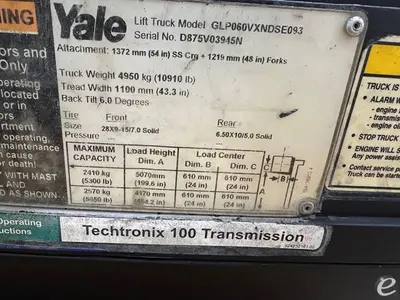 USED 2015 YALE GLP060VX