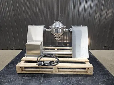 Used Gemco Double Cone Blender, 8 qt Lab Blender