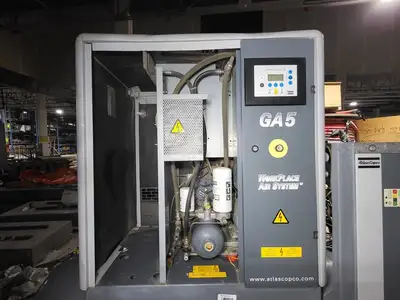 Used 2006 ATLAS COPCO GA5 Rotary Screw & Sliding Vane Air Compressors British Columbia CA | Lenmark #367002