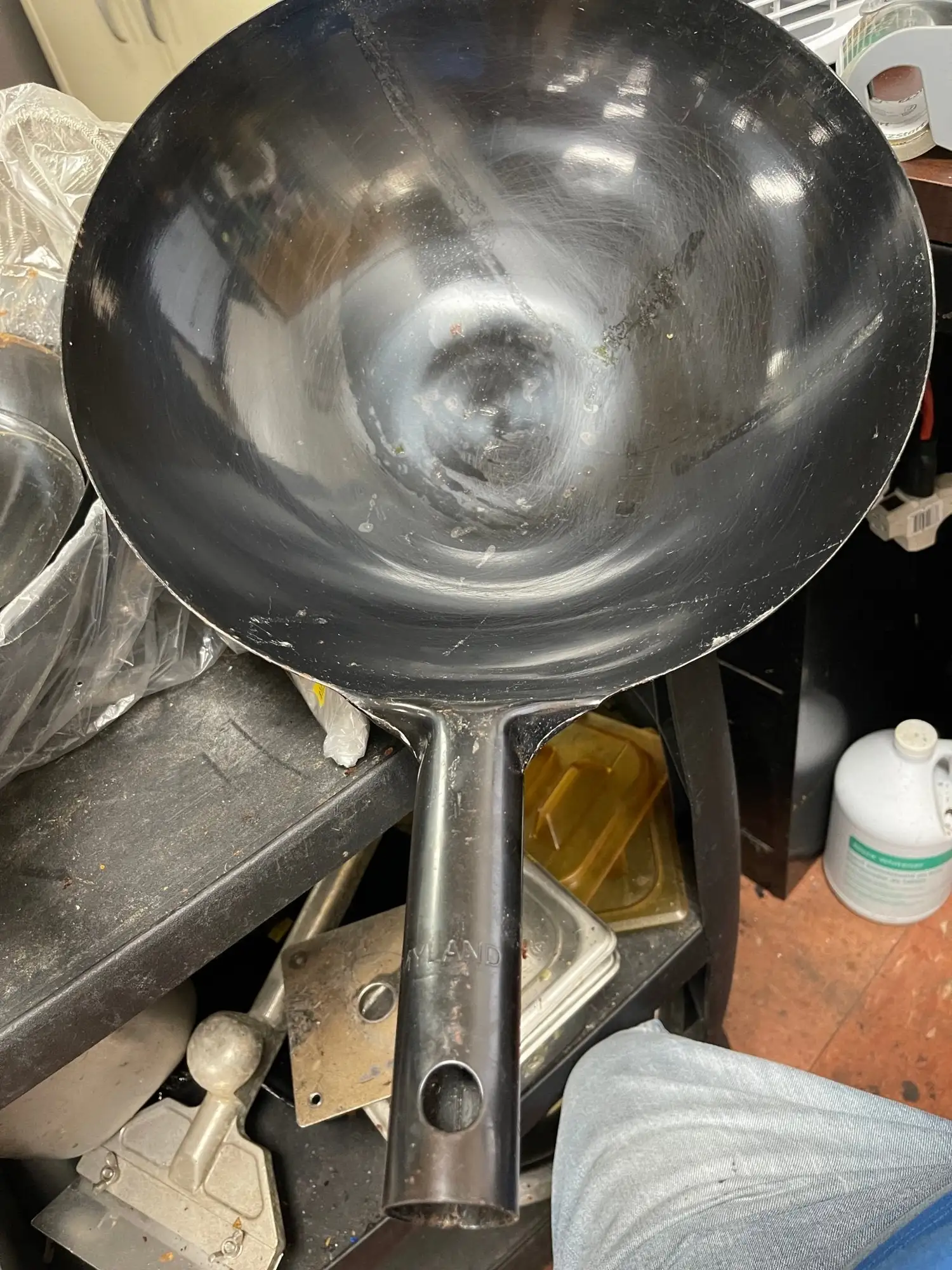 New | in-Stock Winco New Winco WOK-36 16" Carbon Steel Japanese Style Wok with Welded Handle Pans Illinois US | Falcon Restaurant Supply #1376074