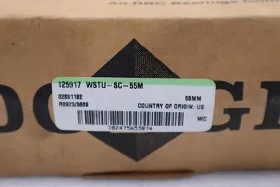 Dodge WSTU-SC-55M Screw Ball Bearing 125917 55 mm Dia Bore NEW STOCK H469A