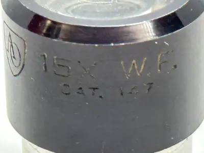 147 | American Optical Cat.  Microscope Eyepiece 15X W.F - Used
