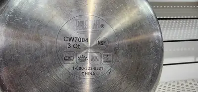 Used Tablecraft Tablecraft CW7004 3 qt Tri Ply Sauce Pan w/ Loop Handles Pans Illinois US | Falcon Restaurant Supply #1375777