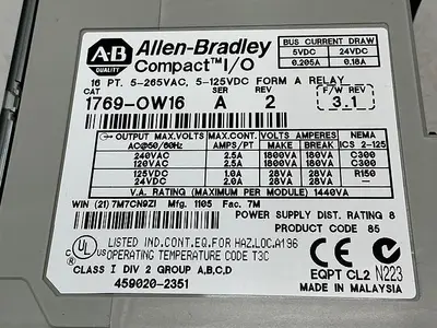 USED ALLEN BRADLEY 1769-OW16 SER A