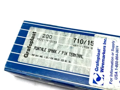 New | in-Stock Grafoplast 14mm Spark Crimp-On Pins for Cable O.D. 1.5mm Pins Michigan US | Maverick Industrial Sales #1392381