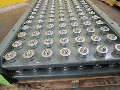 Used HYTROL ROLLER BALL TRANSFER  CONVEYOR Roller Conveyors Wisconsin US | Packer City Sales #1298057