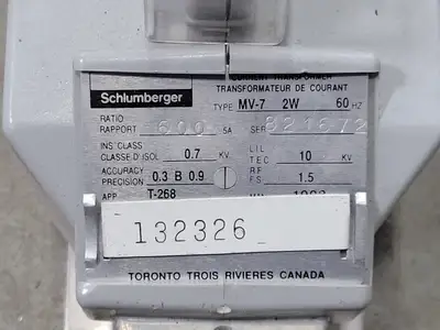 Used SCHLUMBERGER MV-7 2W Transformers British Columbia CA | Lenmark #265125