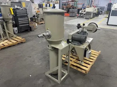 USED CONAIR PD-5 5 HP VACUUM PUMP WITH DUST COLLECTOR