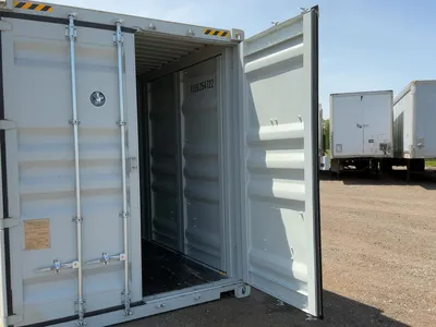 2026 40’L x 8’W x 9’ 6”T High Cube Shipping/Ground Container, swing doors on one end and four sets o...