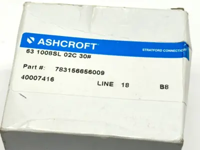 783156656009 | Ashcroft  Pressure Gauge 0-30PSI - New