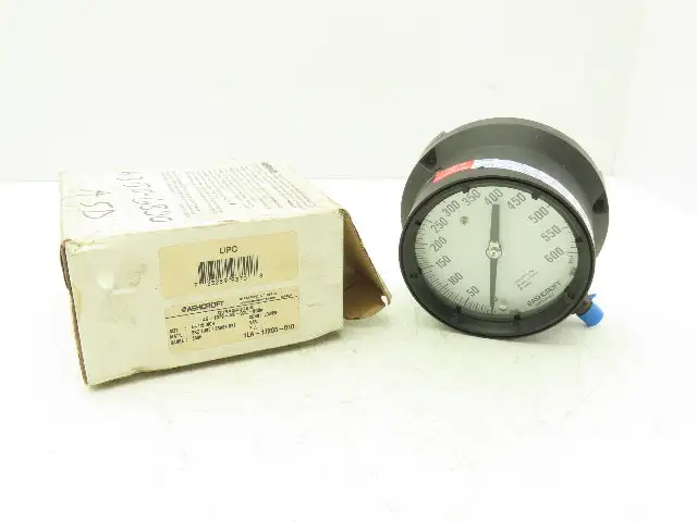 Ashcroft 45-1379-AS-02L-600# Duragauge Pressure Gauge 0-600PSI 4.5" Case 1/4"NPT