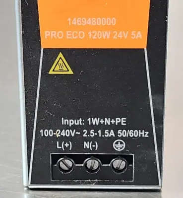 Weiddmuller 1469480000 PRO ECO 120 W 24 V 5 A DIN Power supply (BIN2.3.3)