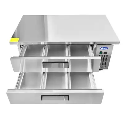 New | in-Stock Atosa New Atosa MGF8451GR 52" Refrigerated (2) Drawer Chef Base Chef Bases Illinois US | Falcon Restaurant Supply #1375360