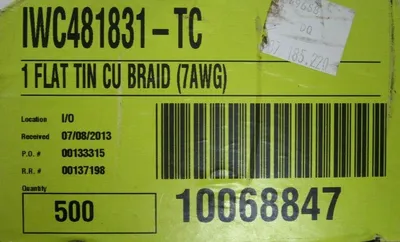 NEW IWC481831-TC FLAT TIN CU BRAID 500' 10068847 3/4" WIDE IWC481831TC
