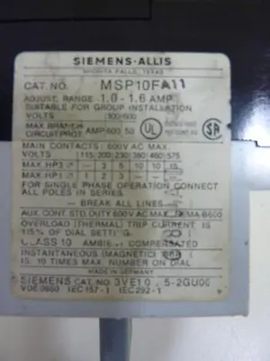 USED SIEMENS MSP1 0FA11