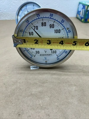(2) ASHCROFT 5” BIMETAL THERMOMETER 5" STEM 30-130F 0-55C NNB + Warranty