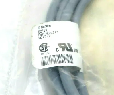 NEW LOT OF 2 SEALED TURCK RK 4T-2 CORDSET U2151 RK4T2