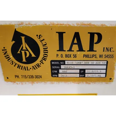 NEW INDUSTRIAL AIR INC. 9-35 ORB DES 30 ARR 9FR