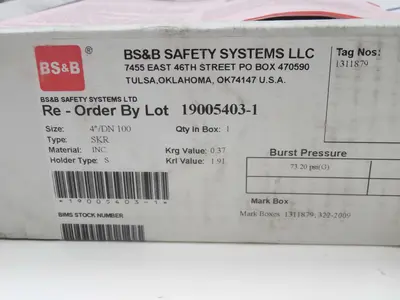 Used _UNKNOWN_ _UNKNOWN_ Rupture Disc Or Containment Disc Texas US | Aucto #1477906
