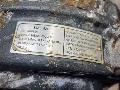 Ratio 25:1, 69.3Hp, Torque Speed Reducer Size 625