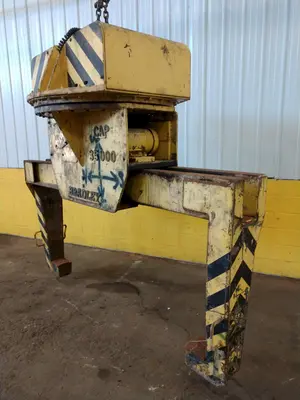 35,000 LB 17.5 TON X 34" TO 76" X 60" OD BRADLEY CRANE MOTORIZED COIL GRAB: STOCK 13246