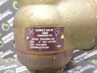 Kunkle 6283HGM01A-AM Pressure Relief Valve 2" 9172 lb/hr Used