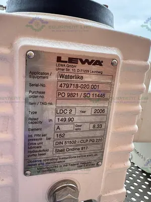 Used LEWA LDC 2 WATERLIKE DIAPHRAGM METERING PUMP W/ RELIANCE ELECTRIC 2.4 HP MOTOR Pumps California US | Equipment Lab #1281328