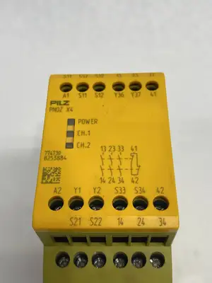 USED PILZ STANDALONE SAFETY RELAY 1 OR 2 CHANNEL, PNOZ X4 24VDC 3N/O 1N/C