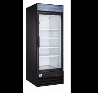 Elite 23.5 Cu. Ft. Single Door Glass Freezer – Black