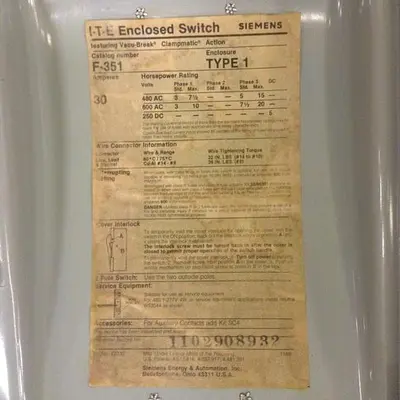 USED SIEMENS F351