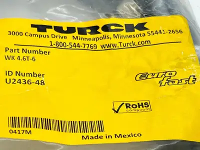 New | in-Stock Turck WK 4.6T-6 Disconnects Michigan US | Maverick Industrial Sales #1392022