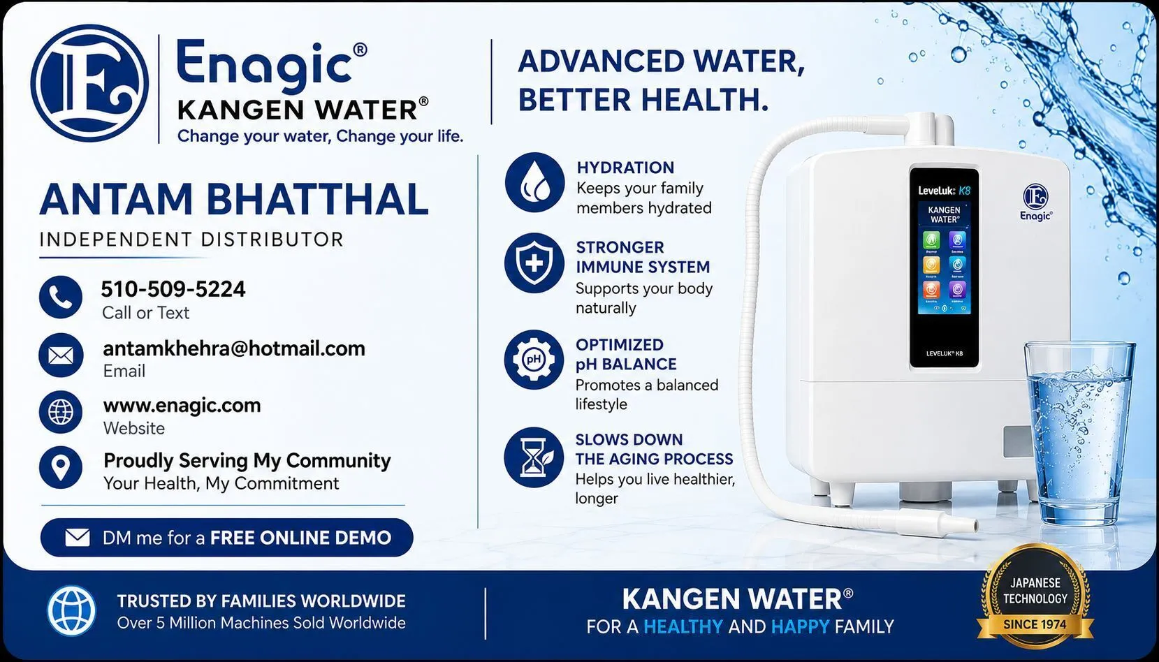 New | in-Stock 2026 enagic anespa dx Water Filtration Equipment California US | Antampreet Kaur #1389060