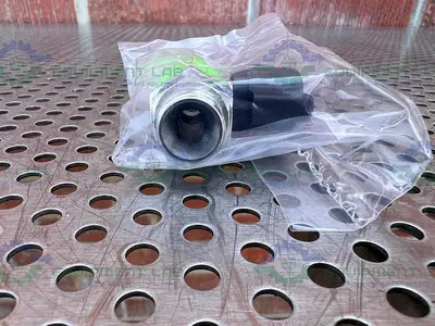 NEW CHEMGLASS CG-1969-M-20 STAINLESS STEEL HUBER MALE TO FEMALE BALL VALVE