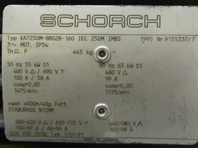 USED SCHORCH KA7250M-BB02B-160