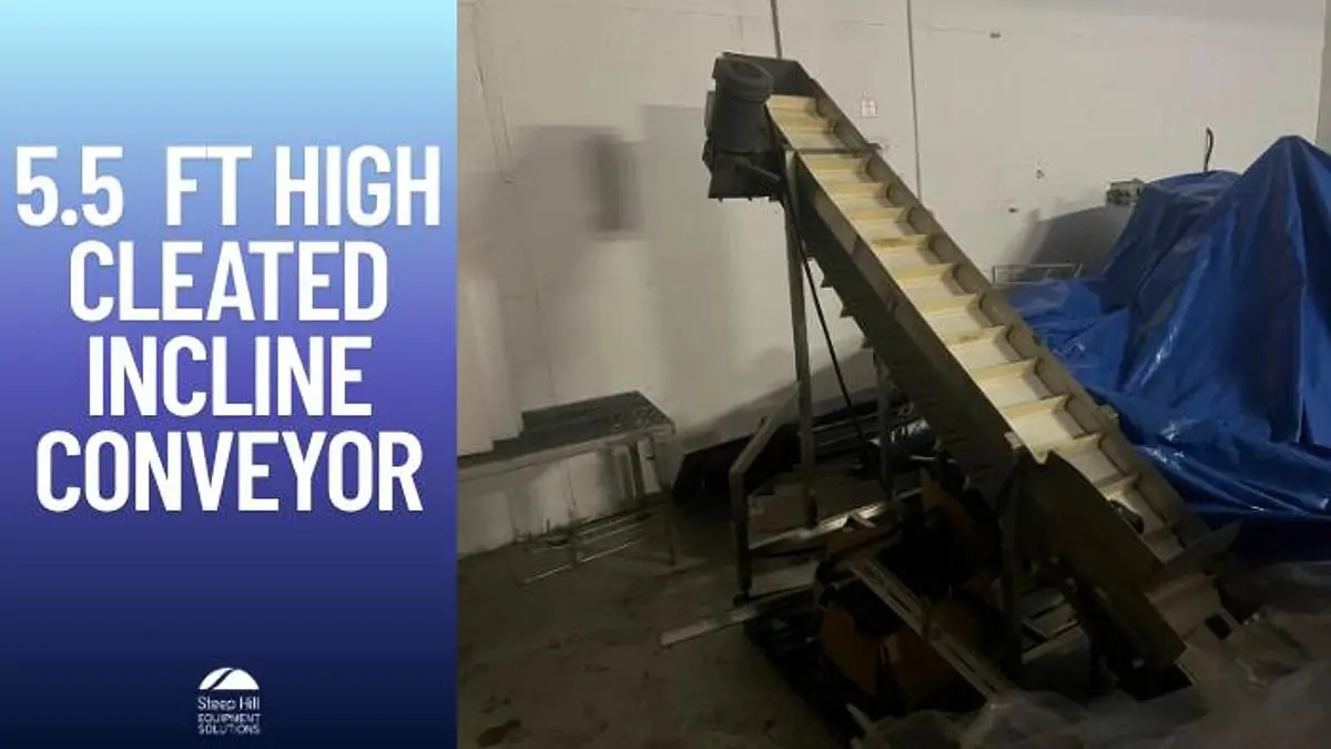 5.5ft High Cleated Incline Conveyor