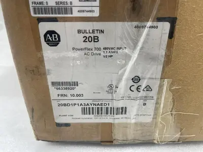 NEW Allen Bradley PowerFlex 700 AC Drive 20BD1P1A3AYNAED1 0.5 HP 480V STOCK 3698