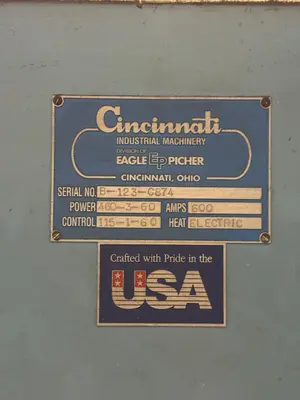 40" x 40" CINCINNATI 3-STAGE HEATED WASHER & PARTS DEGREASER: YOBRO #24765