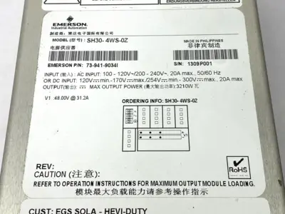 Used EMERSON SH30-4WS-0Z Power Supplies | Maverick Industrial Sales #1099129