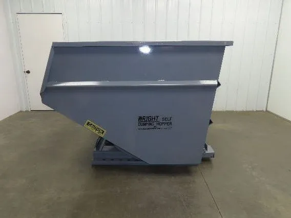 Wright 3 YD Self Dumping Hopper Bump Dump 4000lbs Trash Recycling 10 Gauge Bin