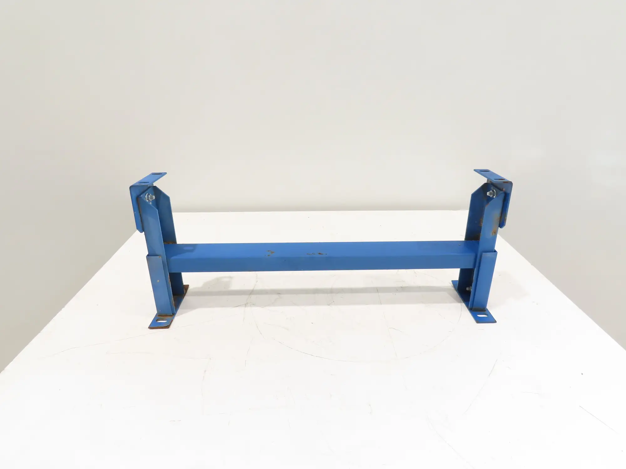 Lewco 30"W Conveyor Leg Stationary Floor Support BLUE 12-1/2" to 14"H Heavy Duty